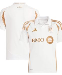 LAFC adidas Youth 2025 Secondary Replica Jersey - White