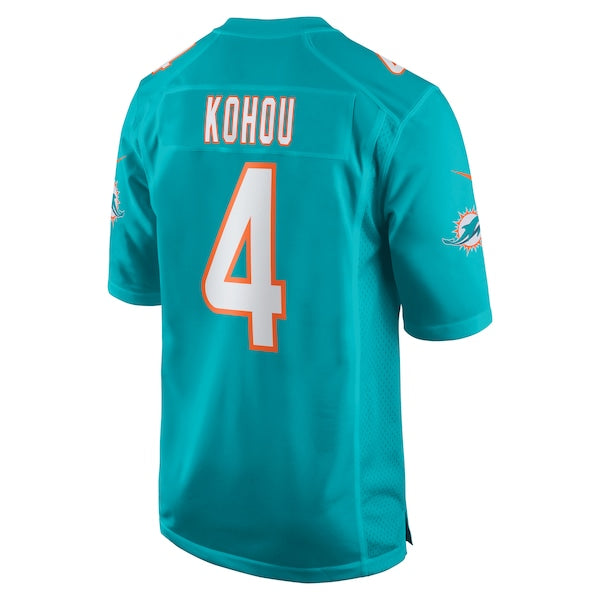Kader Kohou Miami Dolphins Nike Game Player Jersey - Aqua - Image 3