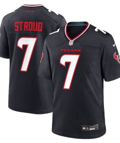Alternative view of C.J. Stroud Houston Texans Nike Game Jersey - Navy/Red/White