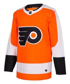 Alternative view of Philadelphia Flyers adidas Home Authentic Blank Jersey - Orange