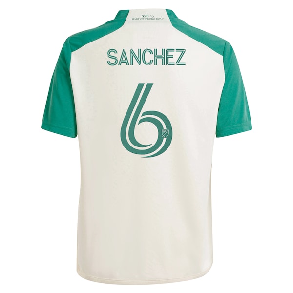 Ilie Sanchez Austin FC adidas Youth 2024 The Armadillo Kit Replica Player Jersey - Tan - Image 3