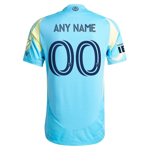 Philadelphia Union adidas 2025 The Voltage Kit Authentic Custom Jersey - Blue - Image 3