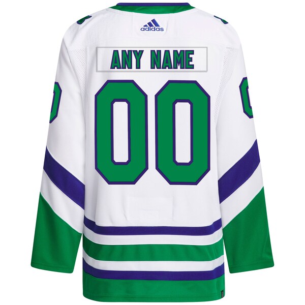 Carolina Hurricanes adidas Primegreen Authentic Custom Jersey - White - Image 3