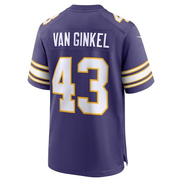 Andrew Van Ginkel Minnesota Vikings Nike Alternate Game Jersey - Purple - Image 3