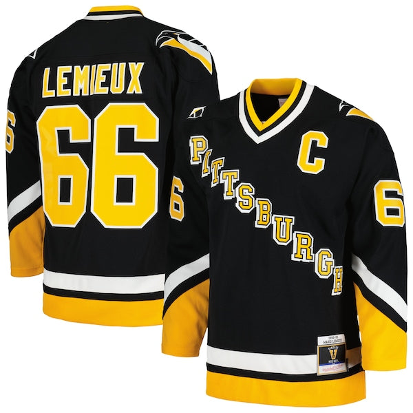 Mario Lemieux Pittsburgh Penguins 1992/93 Blue Line Player Jersey - Black