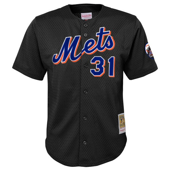 Mike Piazza New York Mets Toddler Cooperstown Collection?Mesh Batting Practice Jersey - Black - Image 2