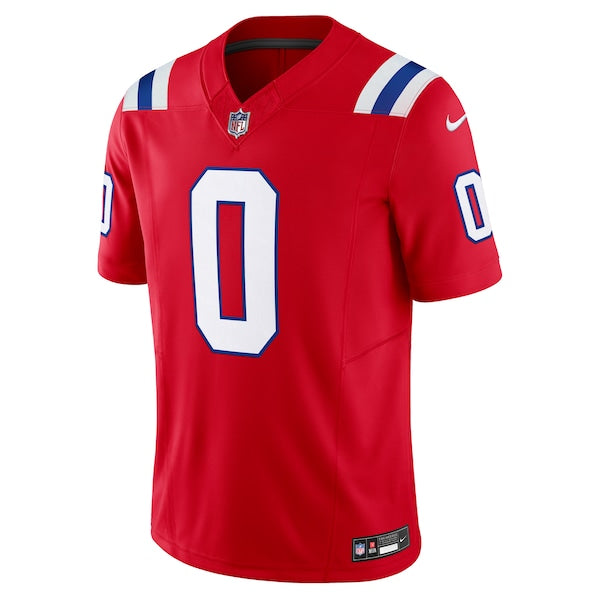 Christian Gonzalez New England Patriots Nike Alternate Vapor F.U.S.E. Limited Jersey - Red/Navy - Image 3