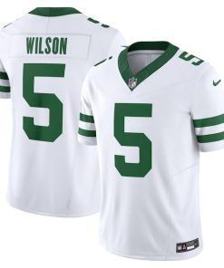 Alternative view of Garrett Wilson New York Jets Nike Vapor F.U.S.E. Limited Jersey  - Legacy White/Black