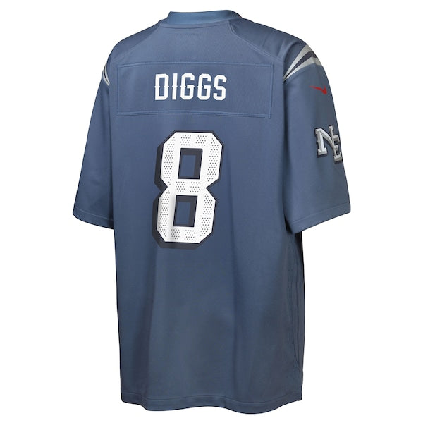 Stefon Diggs New England Patriots Nike Youth 2025 Rivalries Collection Game Jersey - Storm Blue - Image 3