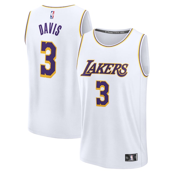 Anthony Davis Los Angeles Lakers Youth Fast Break Replica Player Jersey - Association Edition - White