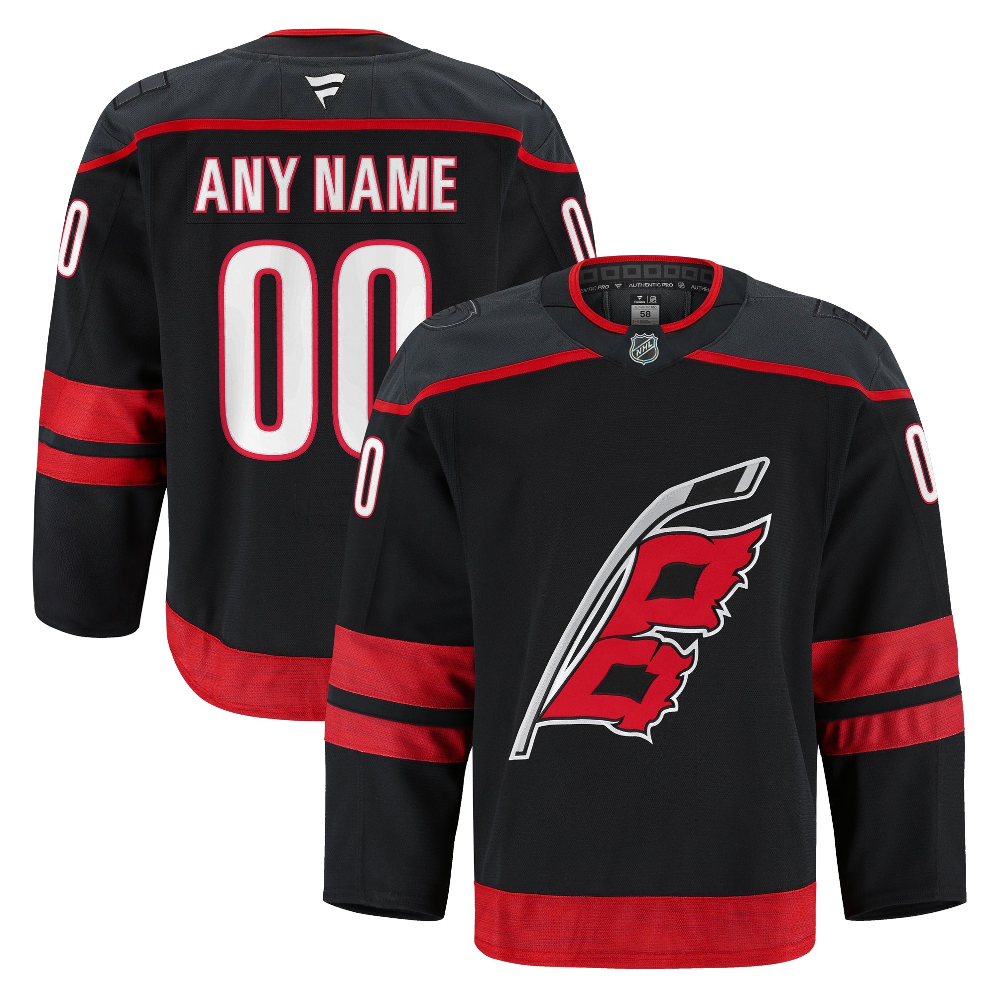 Carolina Hurricanes Away Authentic Pro Custom Jersey - White/Black - Image 4