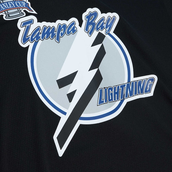 Martin St. Louis Tampa Bay Lightning 2004 Stanley Cup Champions Blue Line Player Jersey - Black - Image 4