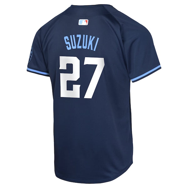 Seiya Suzuki Chicago Cubs Nike Youth City Connect Limited Player Jersey - Navy - Image 3