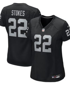 Eric Stokes Las Vegas Raiders Nike Women's Team Game Jersey -  Black