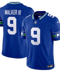 Kenneth Walker III Seattle Seahawks Nike Throwback Vapor F.U.S.E. Limited Jersey - Royal