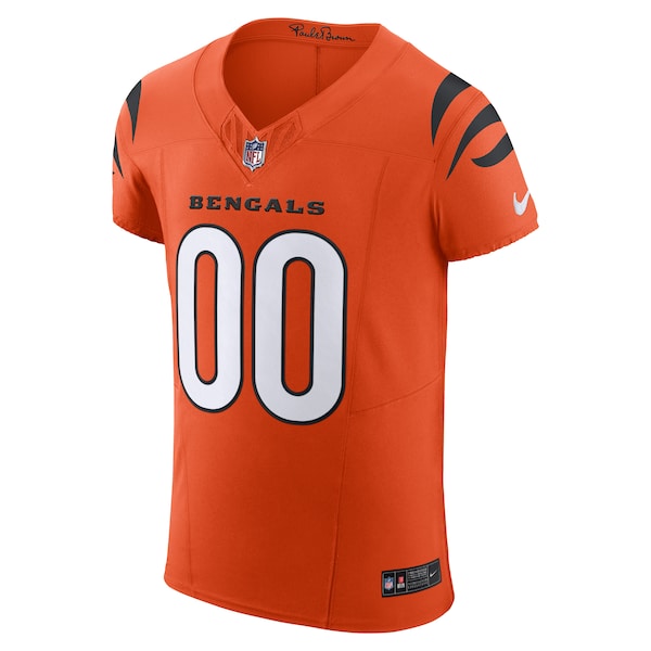 Cincinnati Bengals Nike Alternate Vapor F.U.S.E. Elite Custom Jersey - Men's Orange/Black - Image 3