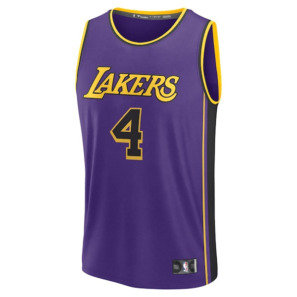 Dalton Knecht Los Angeles Lakers Fast Break Replica Player Jersey - Statement Edition - Purple - Image 2