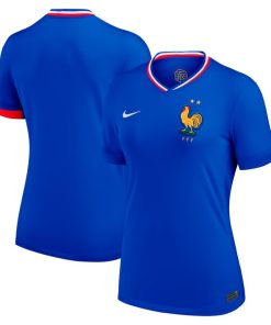 Alternative view of France National Team Nike Women's 2024 Home Replica Blank Jersey - Blue