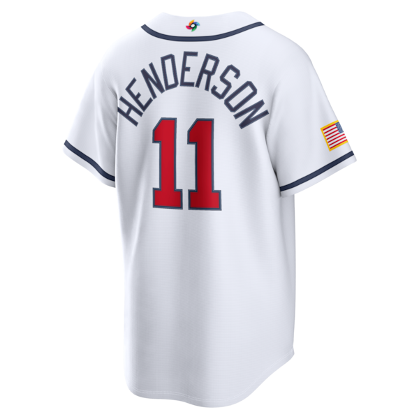 Men's USA Baseball Gunnar Henderson Nike White 2026 World Baseball Classic Home Stadium Jersey - Image 3