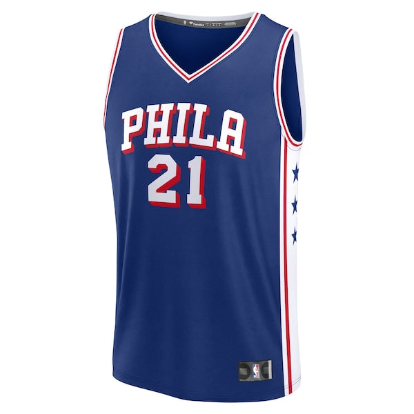 Joel Embiid Philadelphia 76ers Fast Break Replica Player Jersey - Icon Edition - Royal - Image 2