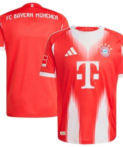 Alternative view of Bayern Munich adidas 2025/26 Home Authentic Jersey - Red/White
