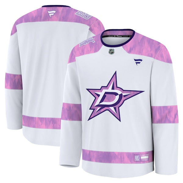 Dallas Stars 2024 Hockey Fights Cancer Practice Jersey - White