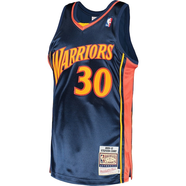 Stephen Curry Golden State Warriors 2009/10 Hardwood Classics Authentic Jersey - Navy - Image 2