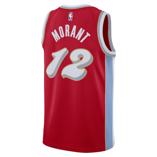 Ja Morant Memphis Grizzlies Nike Unisex 2024/25 Swingman Player Jersey - City Edition - Red - Image 3