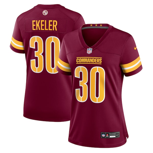Austin Ekeler Washington Commanders Nike Women's Game Jersey - Burgundy/White - Image 3