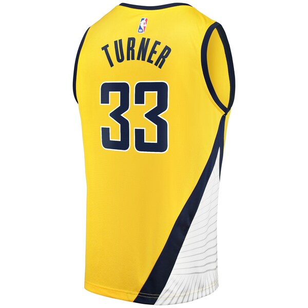 Myles Turner Indiana Pacers Fast Break Replica Jersey - Statement Edition - Gold - Image 3