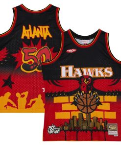 Alternative view of Atlanta Hawks x Tats Cru Hardwood Classics Fashion Jersey - Black