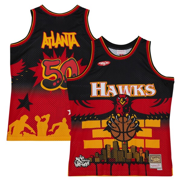 Atlanta Hawks x Tats Cru Hardwood Classics Fashion Jersey - Black - Image 2