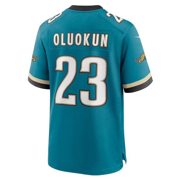 Foye Oluokun Jacksonville Jaguars Nike Prowler Throwback Player Game Jersey - Teal - Image 3