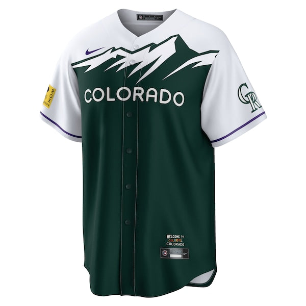 Charlie Blackmon Colorado Rockies Nike 2022 City Connect Replica Player Jersey - Green - Image 2