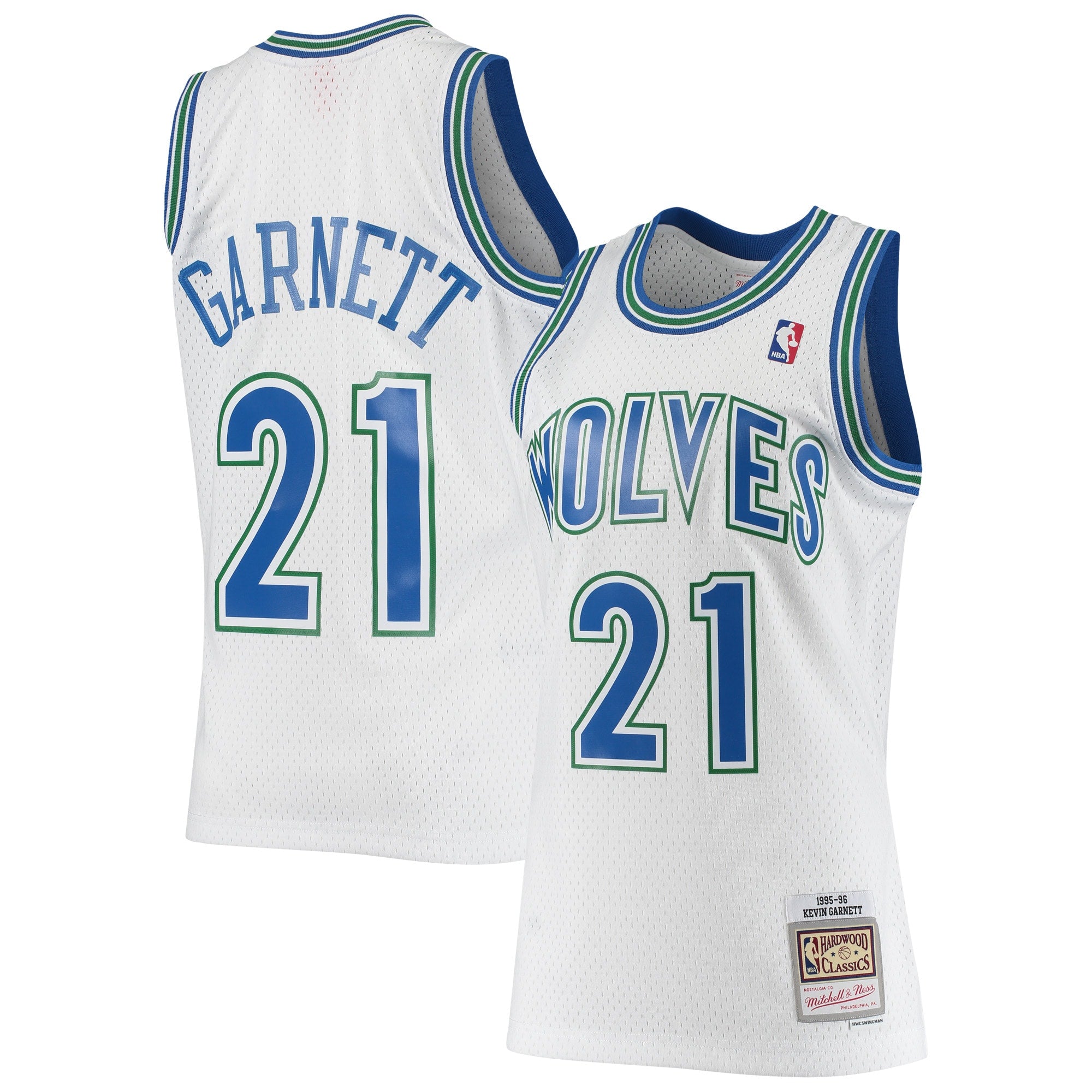 Kevin Garnett Minnesota Timberwolves Hardwood Classics Swingman Jersey - Black/White - Image 6