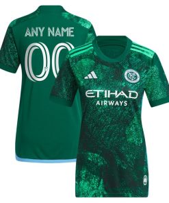 New York City FC adidas Women's 2024 The Parks Replica Custom Jersey - Green