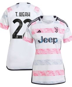 Timothy Weah Juventus adidas Women's 2023/24 Away Replica Jersey - White