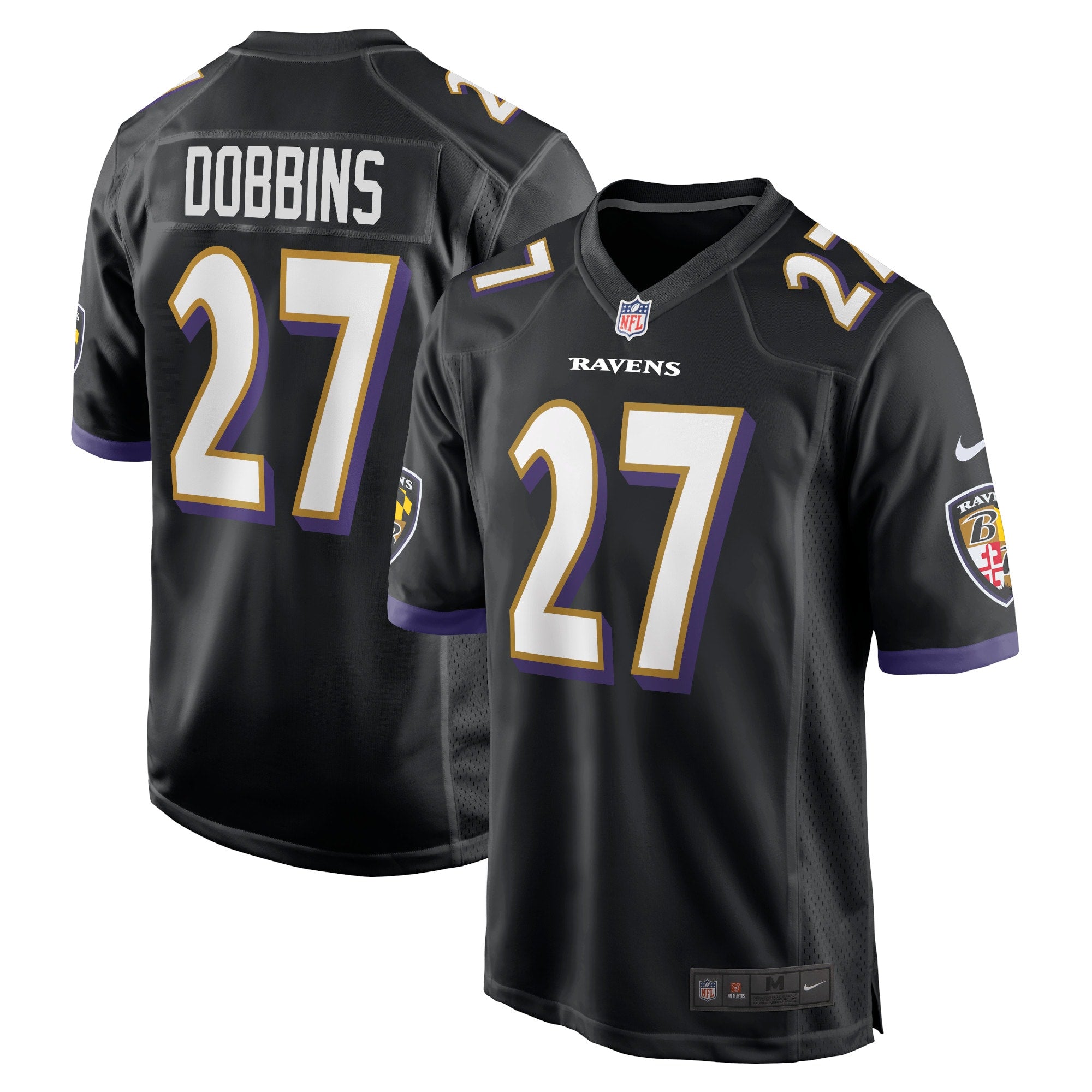 J.K. Dobbins Baltimore Ravens Nike Game Jersey - Purple/Black/White - Image 5