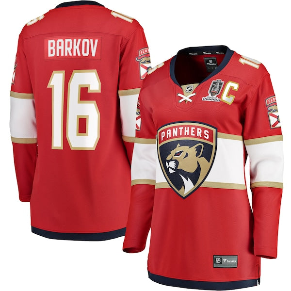 Aleksander Barkov Florida Panthers Women's 2025 Stanley Cup Champions Breakaway Jersey - Red