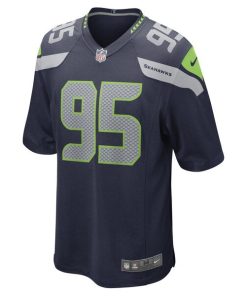 Alternative view of Myles Adams Seattle Seahawks Nike Game Player Jersey - College Navy