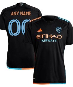 New York City FC adidas 2024 24/7 Kit Replica Custom Jersey?¨C Black