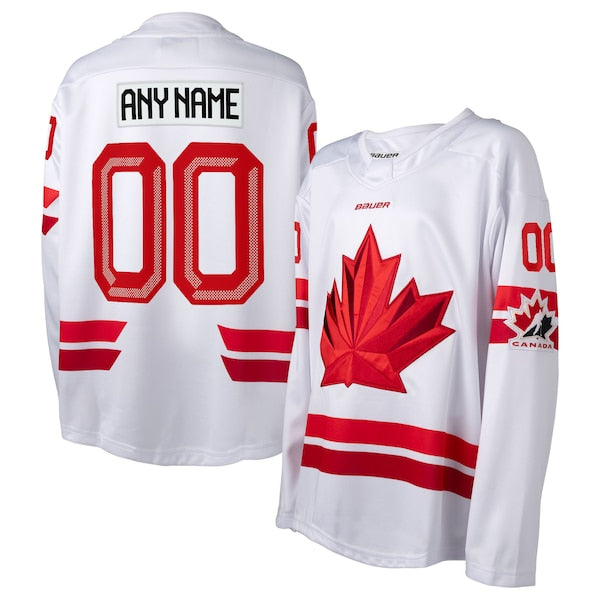 Hockey Canada Youth 2026 Replica Custom Jersey - White/Red - Image 2