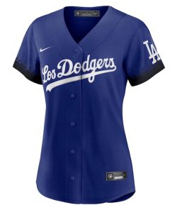 Alternative view of Mookie Betts Los Angeles Dodgers Nike Women's City Connect Replica Player Jersey - Royal