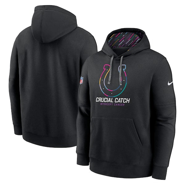 Indianapolis Colts Nike 2024 NFL Crucial Catch Club Pullover Hoodie - Black