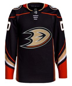 Alternative view of Anaheim Ducks adidas  Home  Primegreen Authentic Custom Jersey - Black