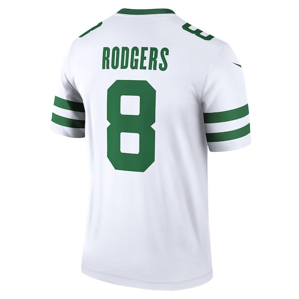 Aaron Rodgers New York Jets Nike Men's Alternate Legend Player Jersey - Spotlight White/Black/Green - Image 4