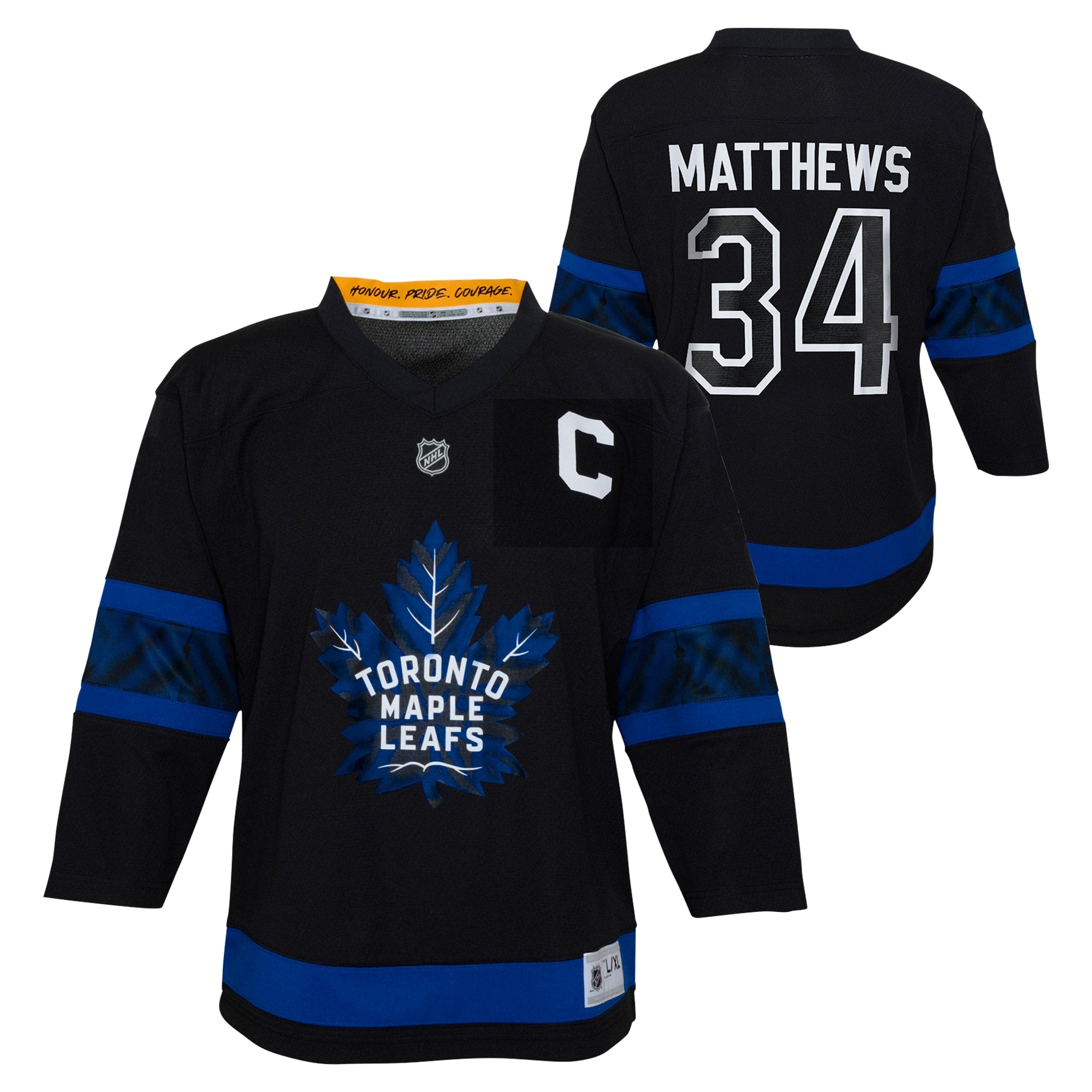 Auston Matthews Toronto Maple Leafs Youth Home Replica Player Jersey - Blue/Black - Image 4