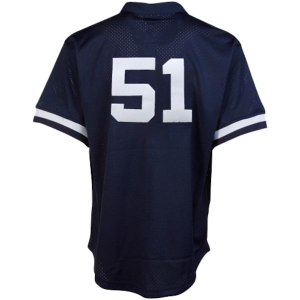 Bernie Williams New York Yankees Cooperstown Mesh Batting Practice Jersey - Navy - Image 3