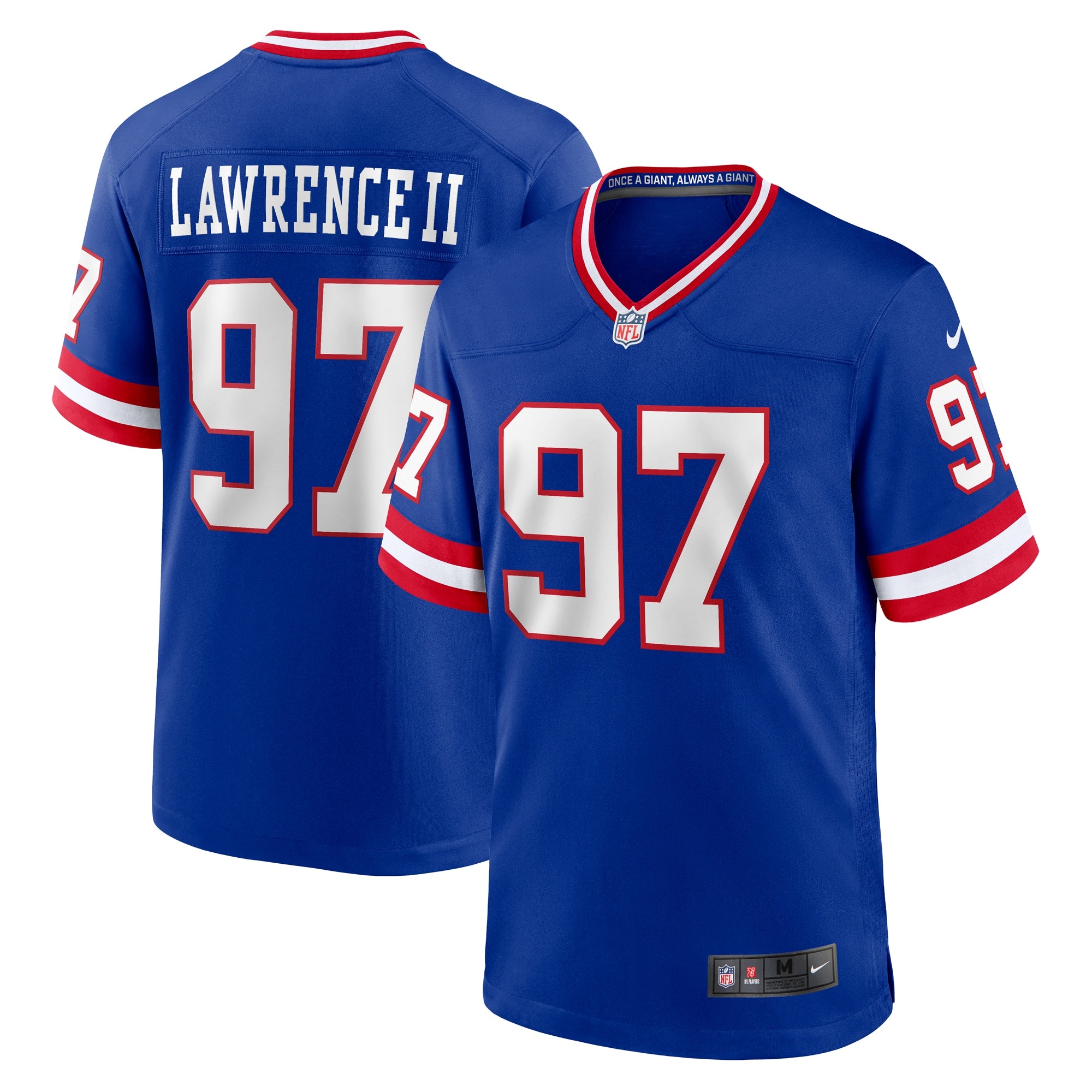 Dexter Lawrence II New York Giants Nike Game Player Jersey - White/Royal - Image 5