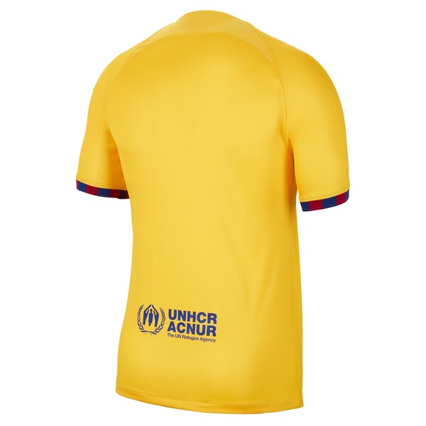 Barcelona Nike Youth 2022/23 Fourth Breathe Stadium Replica Jersey - Yellow - Image 3